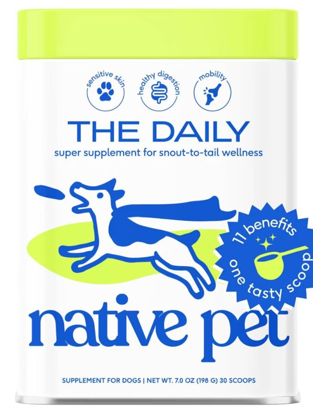 Native Pet The Daily Dog Multivitamin Powder Digestive, Immune, Joint, Urinary